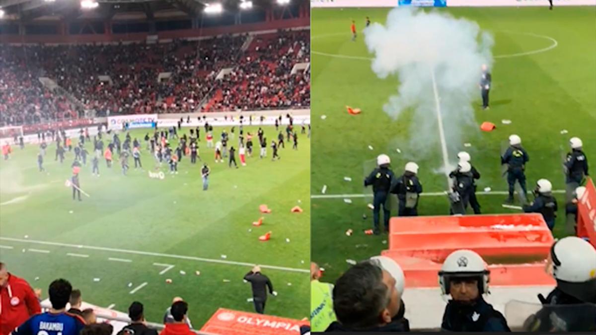 Graves Disturbios En El Derbi De Atenas Entre Olympiacos Y AEK