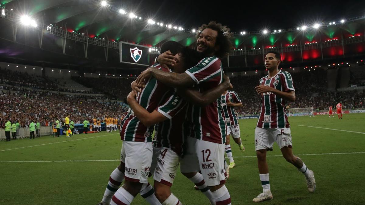 El exmadridista Marcelo celebra la goleada del Fluminense El exmadridista Marcelo celebra la goleada del Fluminense