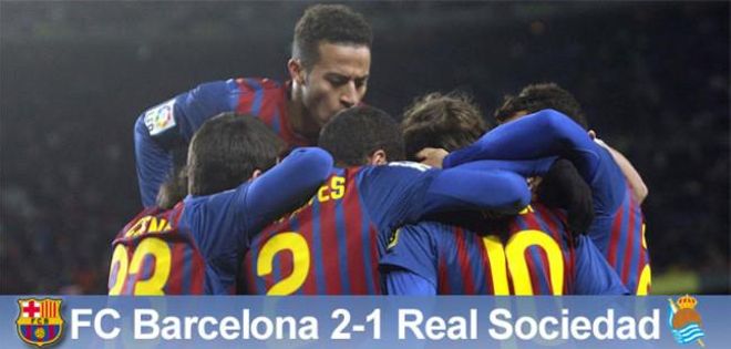El Barça venció a la Real Sociedad El Barça venció a la Real Sociedad