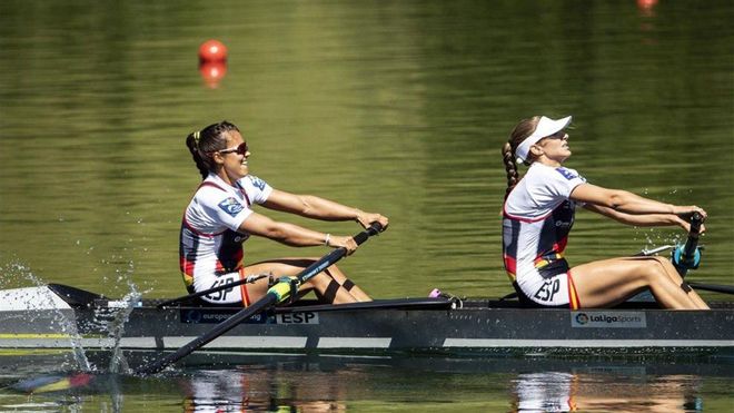Cid y Díaz durante la prueba en Suiza Cid y Díaz durante la prueba en Suiza