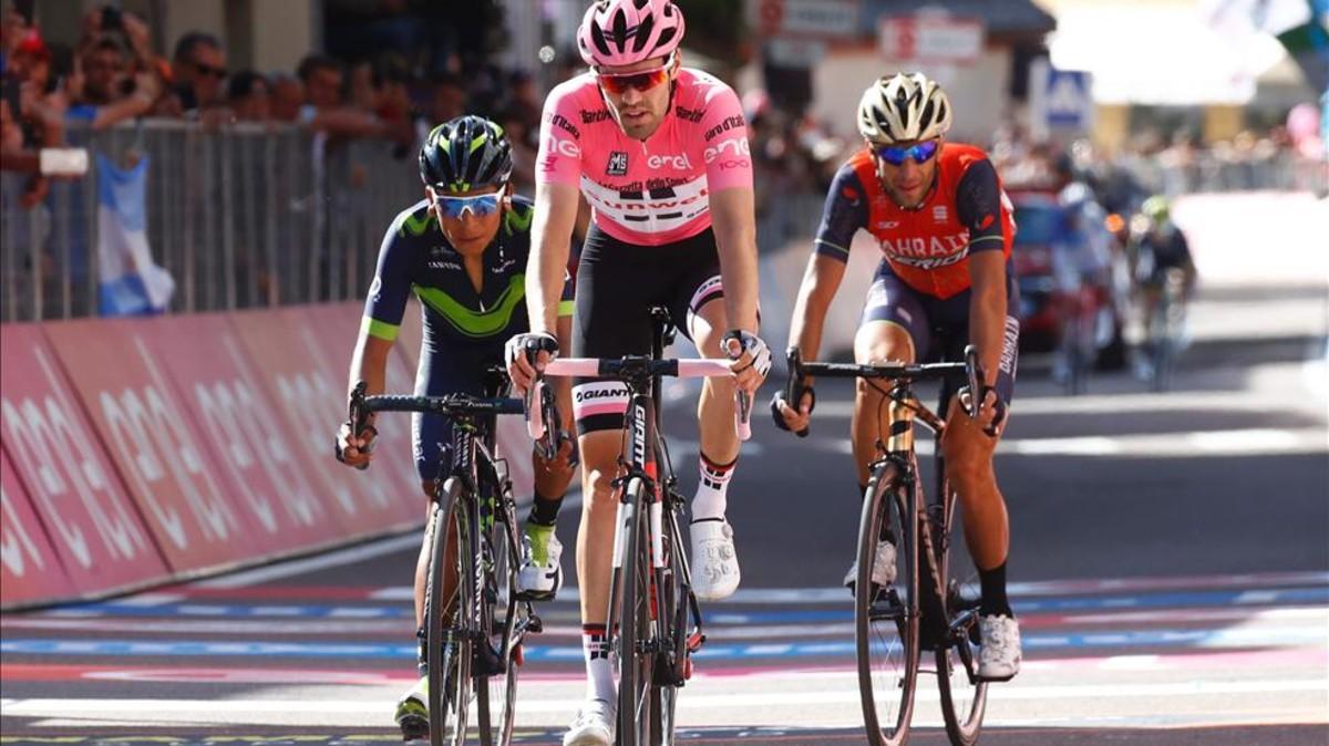 Dumoulin dominó a sus rivales, Nairo Quintana y Nibali