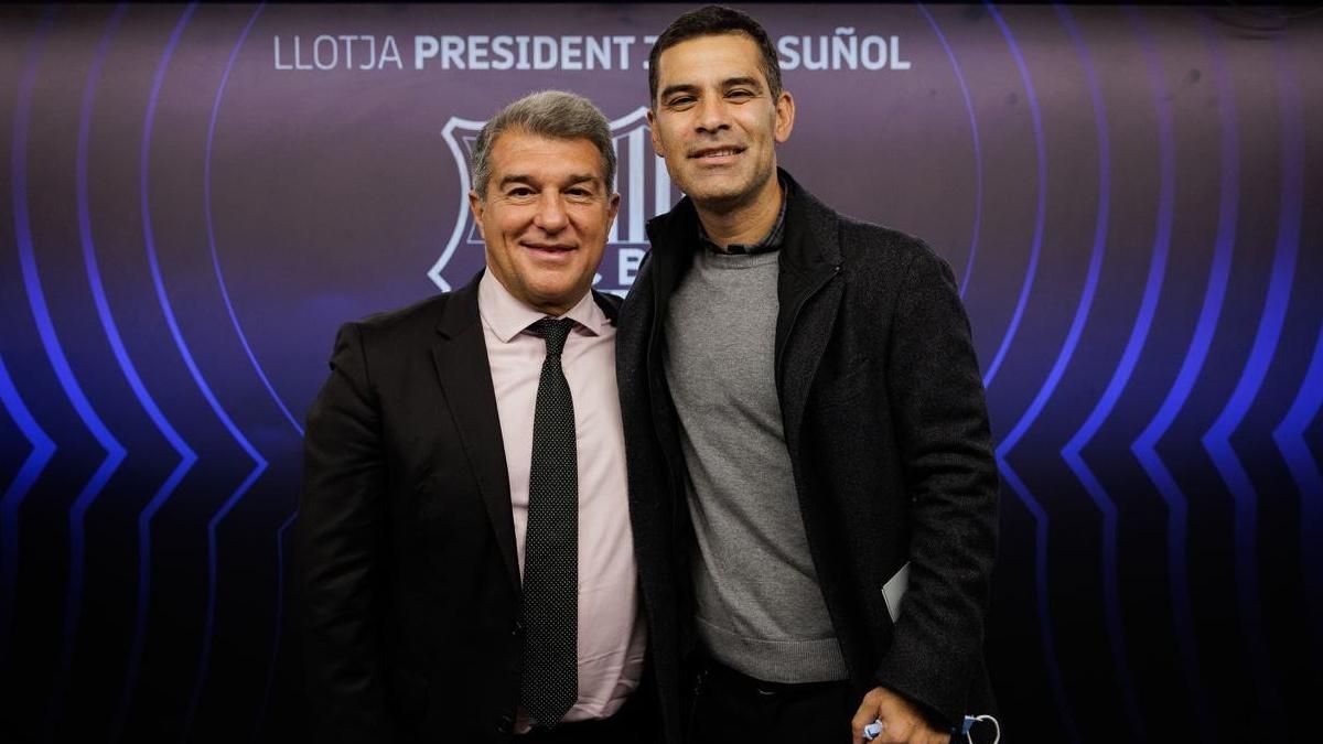 Laporta y Márquez, en el Camp Nou Laporta y Márquez, en el Camp Nou
