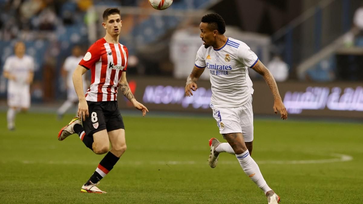 Militao, durante el partido ante el Athletic de la Supercopa Militao, durante el partido ante el Athletic de la Supercopa