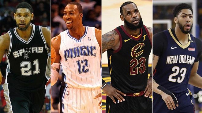 Duncan, Howard, LeBron y Davis, con suerte dispar en sus inicios Duncan, Howard, LeBron y Davis, con suerte dispar en sus inicios