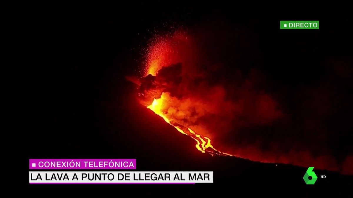¡La lava del volcán de La Palma comienza a caer al mar! ¡La lava del volcán de La Palma comienza a caer al mar!