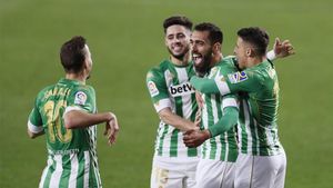 Borja Iglesias celebra un gol en Liga junto a sus compañeros. Borja Iglesias celebra un gol en Liga junto a sus compañeros.