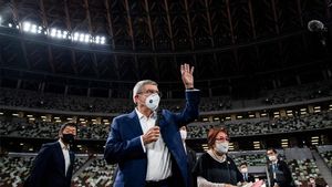 Thomas Bach, durante una visita al Estadio Olímpico de Tokio Thomas Bach, durante una visita al Estadio Olímpico de Tokio
