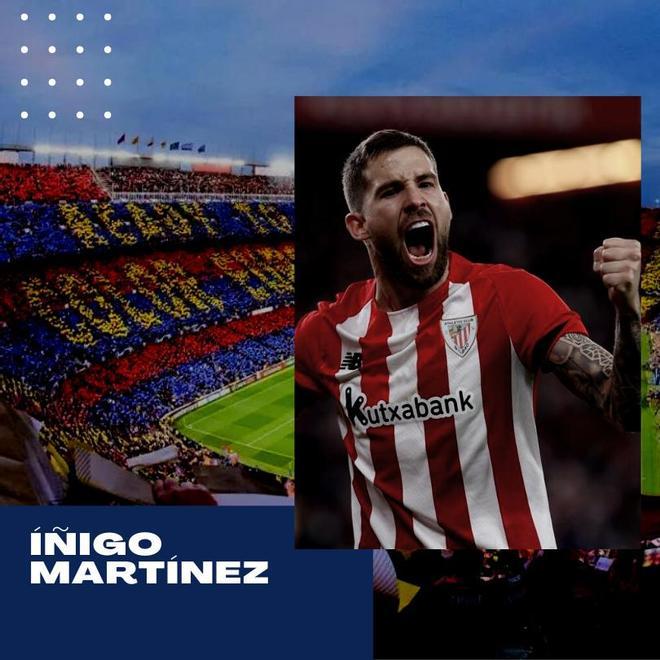 Íñigo Martínez acaba contrato en junio. Tras la marcha de Piqué sonó como futurible del Barça, aunque las opciones parecen haberse reducido