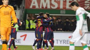 El Barça celebró seis goles en su última visita a Elche El Barça celebró seis goles en su última visita a Elche