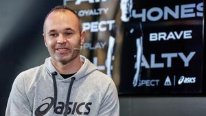 Iniesta, en un evento publicitario en Barcelona Iniesta, en un evento publicitario en Barcelona