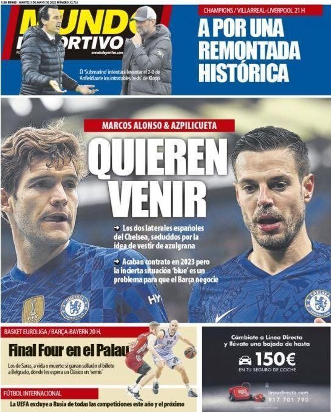 Estas son las portadas de la prensa deportiva de hoy