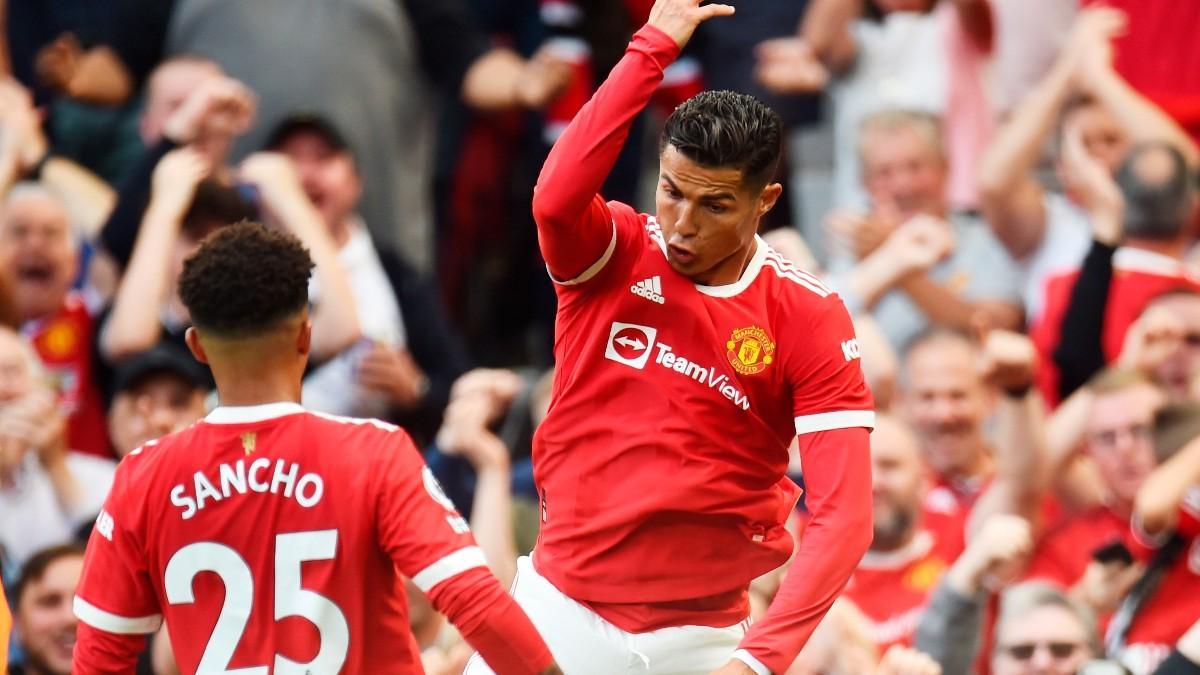 Cristiano Ronaldo celebrando un gol en Old Trafford