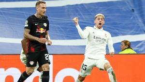 Real Madrid - Leipzig : El gol de Valverde