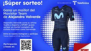 Consulta las bases del sorteo para conseguir una equipación de Alejandro Valverde
