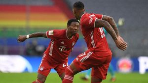 Boateng celebrando un gol con Alaba Boateng celebrando un gol con Alaba