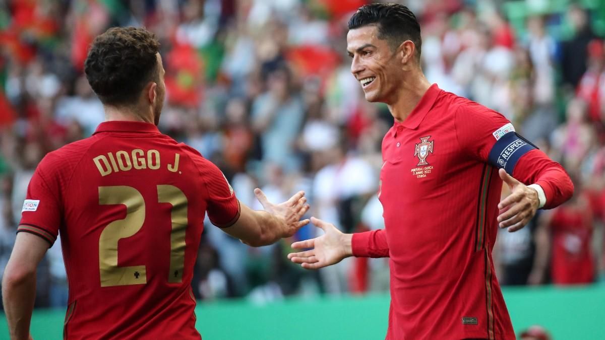 Cristiano celebra uno de sus goles ante Suiza Cristiano celebra uno de sus goles ante Suiza