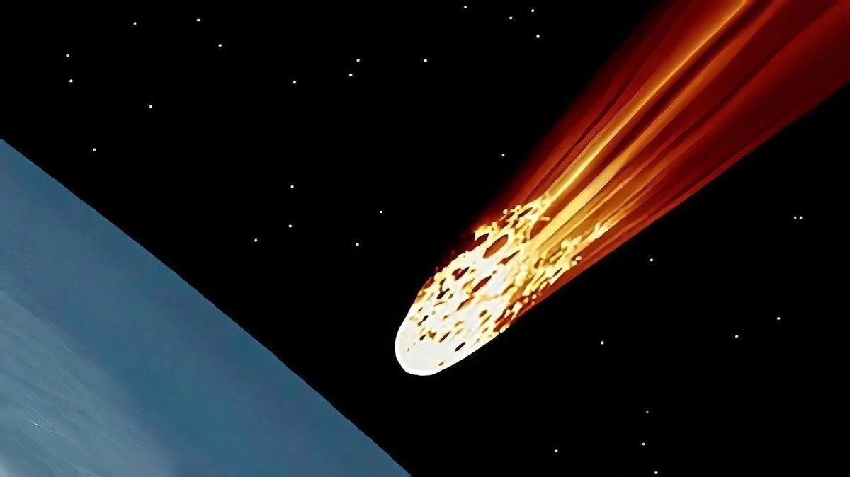 Recreación artística de un asteroide.