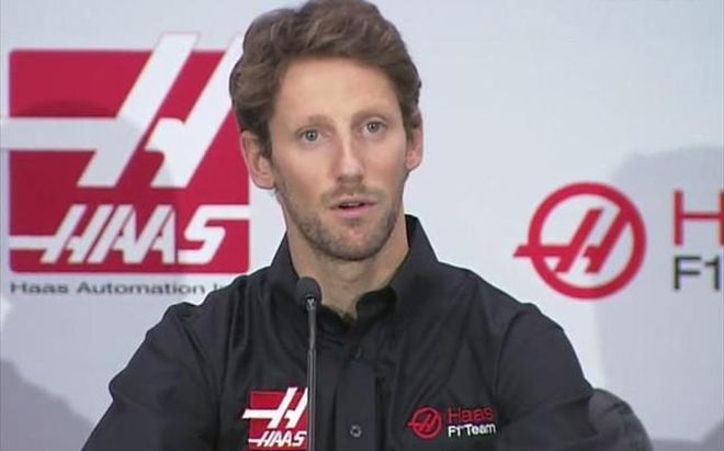 Grosjean, con los colores de Haas F1 Grosjean, con los colores de Haas F1