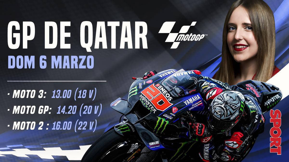 La oficina Náutico binario GP Qatar 2022: horarios, TV y dónde ver las carreras de hoy de MotoGP,  Moto2 y Moto3