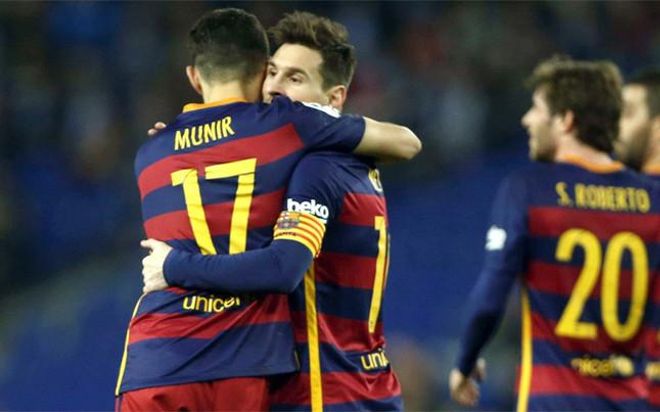 Munir y Messi, los protagonistas del derbi. Goleador y asistente Munir y Messi, los protagonistas del derbi. Goleador y asistente