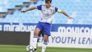 Francho Serrano, jugador del Real Zaragoza Francho Serrano, jugador del Real Zaragoza