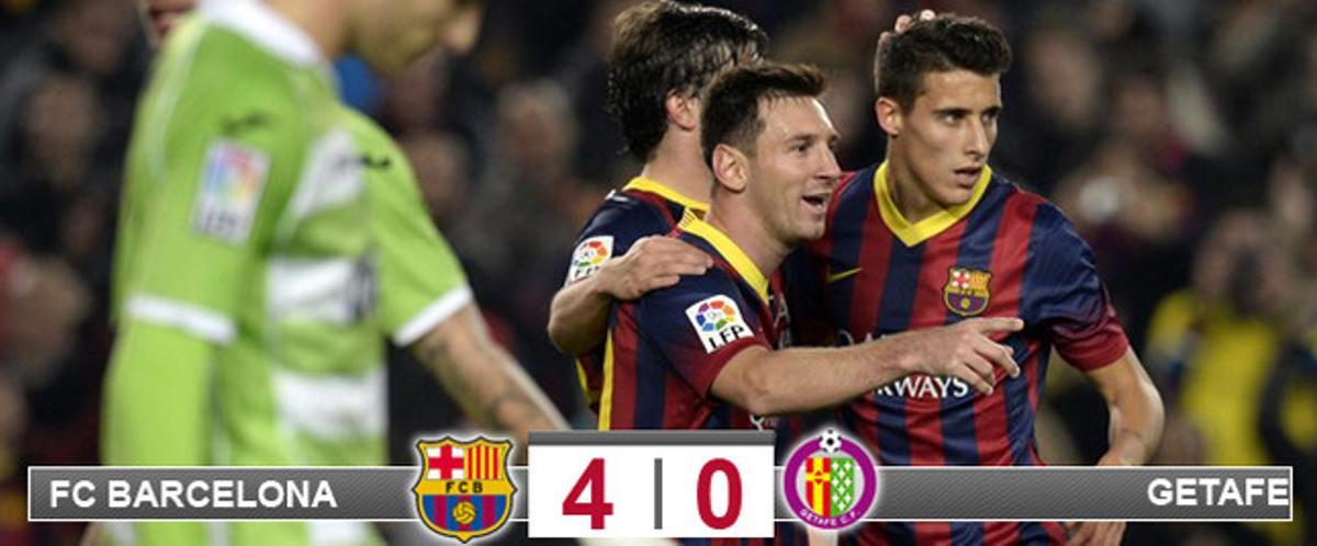 Messi la lió a lo grande en la media hora que estuvo en el campo Messi la lió a lo grande en la media hora que estuvo en el campo