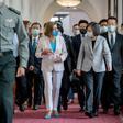 La presidenta de la Cámara de Representantes de Estados Unidos, Nancy Pelosi, asiste a una reunión con la presidenta de Taiwán, Tsai Ing-wen.