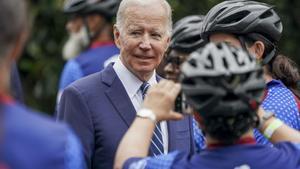 US President Joe Biden delivers remarks to the annual Soldier Ride