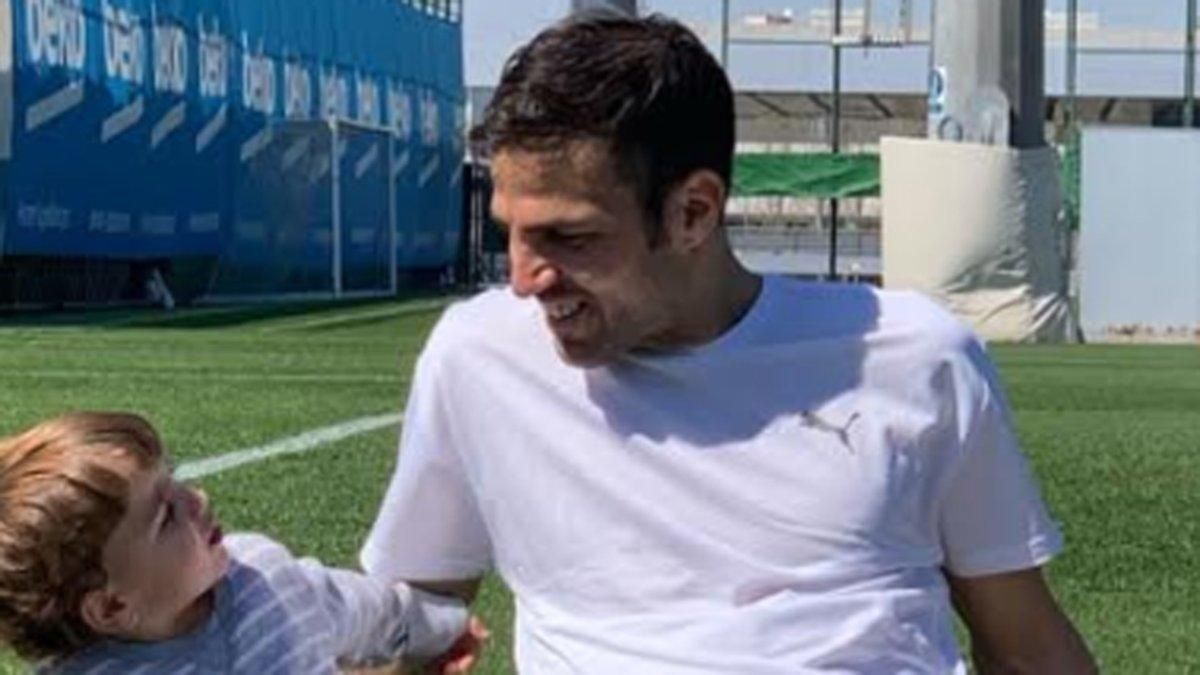 Cesc, en la Ciutat Esportiva Cesc, en la Ciutat Esportiva