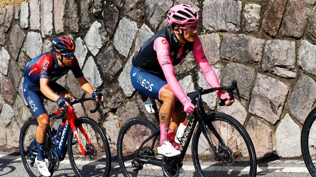 Carapaz, escoltado por Richie Porte, durante la etapa de hoy Carapaz, escoltado por Richie Porte, durante la etapa de hoy