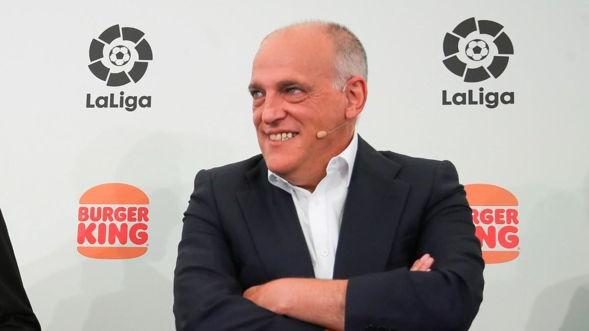 Tebas, en un evento de LaLiga y Burger King Tebas, en un evento de LaLiga y Burger King