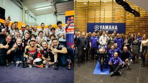 Los equipos Honda y Yamaha de Moto GP
