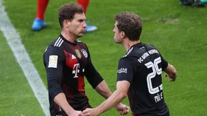 Goretzka y Müller celebrando el gol bávaro Goretzka y Müller celebrando el gol bávaro