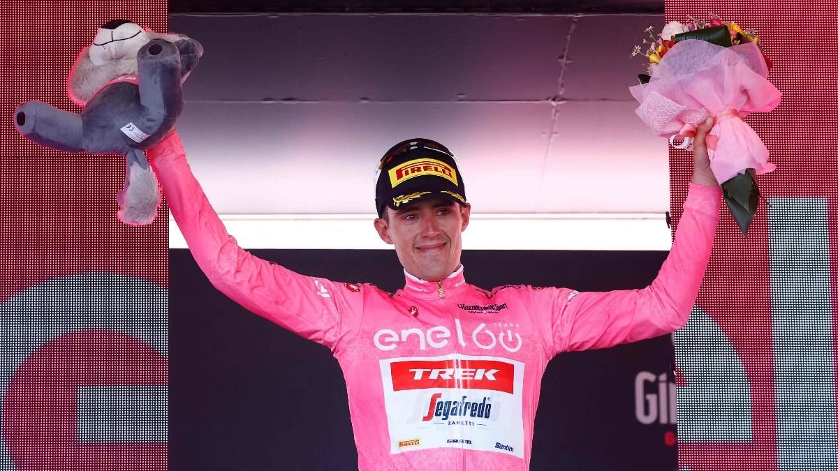 Juanpe López, con la maglia rosa del Giro Juanpe López, con la maglia rosa del Giro