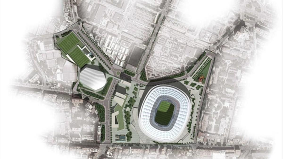 Imagen general del proyecto Espai Barça del FC Barcelona Imagen general del proyecto Espai Barça del FC Barcelona