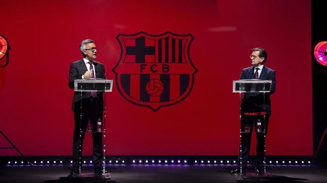 Font y Freixa durante el debate en Barça TV Font y Freixa durante el debate en Barça TV