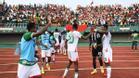 Los jugadores de Burkina Faso celebrando la clasificación
