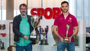 El Barça de hockey visitó la redacción de Diario SPORT tras proclamarse campeón de la Copa del Rey