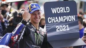 El francés Fabio Quartararo (Yamaha), el día que se proclamó nuevo campeón del mundo de MotoGP.