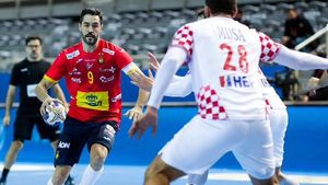 Enterríos, el pasado martes en Porec ante Croacia Enterríos, el pasado martes en Porec ante Croacia