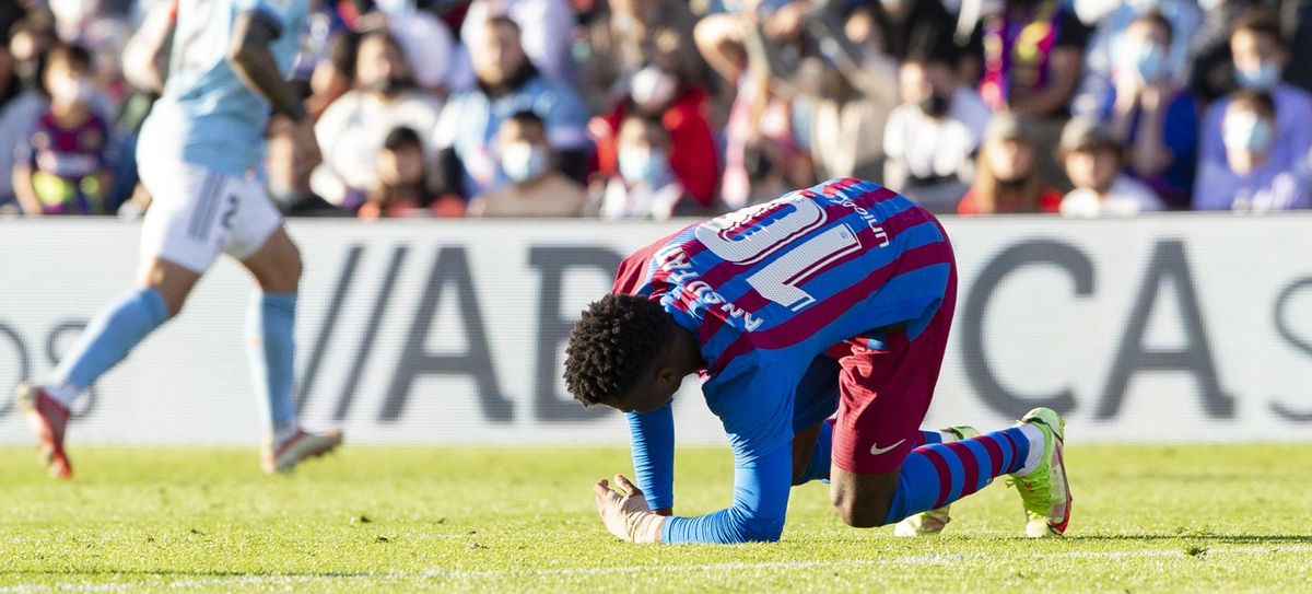 Las imágenes que más duelen: Ansu se lesionó ante el Celta Las imágenes que más duelen: Ansu se lesionó ante el Celta
