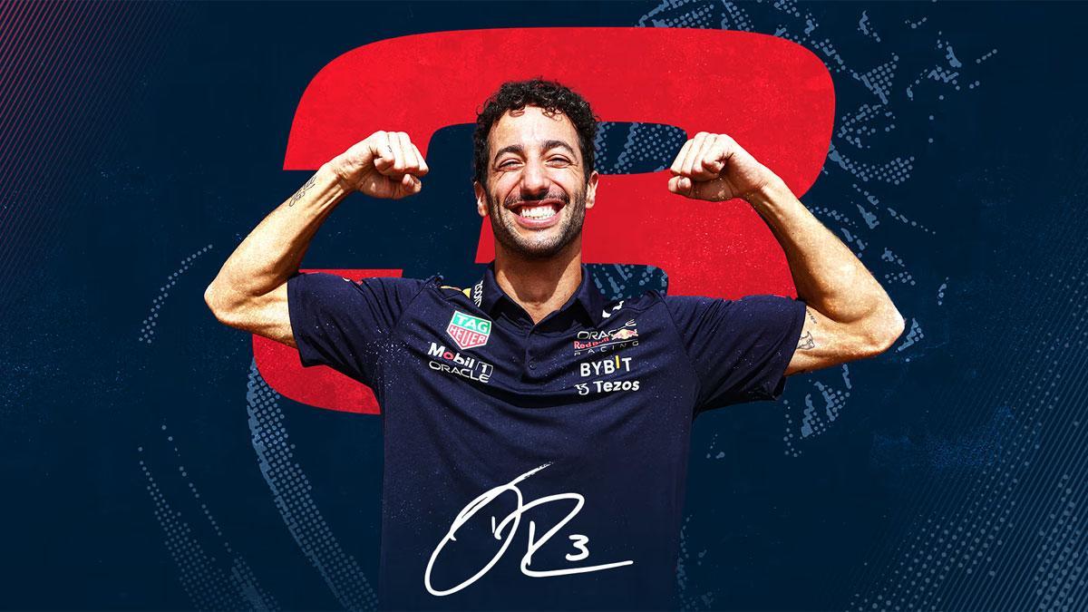 Daniel Ricciardo será tercer piloto de Red Bull en 2023