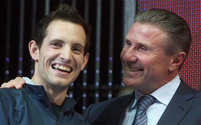 Lavillenie, felicitado por Bubka Lavillenie, felicitado por Bubka