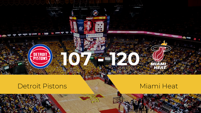 Victoria de Miami Heat ante Detroit Pistons por 107-120 Victoria de Miami Heat ante Detroit Pistons por 107-120