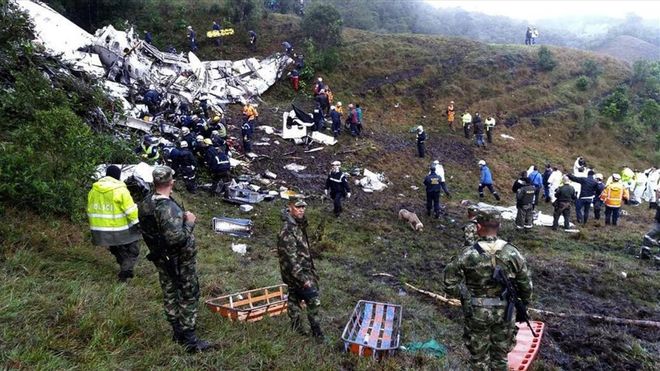 De los 77 ocupantes de la aeronave del Chapecoense solo sobrevivieron 6 De los 77 ocupantes de la aeronave del Chapecoense solo sobrevivieron 6