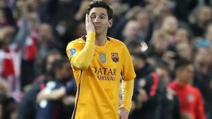 Leo Messi, en una imagen durante el encuentro contra el Atlético Leo Messi, en una imagen durante el encuentro contra el Atlético