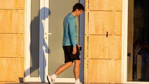 Gerard Moreno, tras un entrenamiento