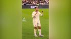 Cristiano Ronaldo reacciona ante los cánticos de Messi, Messi de la afición rival