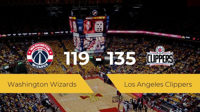 Los Angeles Clippers consigue la victoria frente a Washington Wizards por 119-135 Los Angeles Clippers consigue la victoria frente a Washington Wizards por 119-135