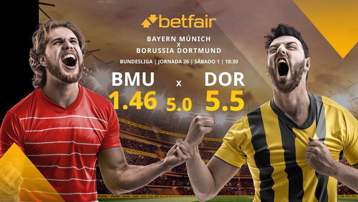 Bayern de Múnich vs. Borussia Dortmund: alineaciones, horario, TV, estadísticas y pronósticos